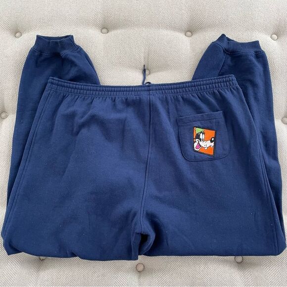 The Disney Store Blue Embroidered Goofy Joggers XXL - Picture 2 of 6